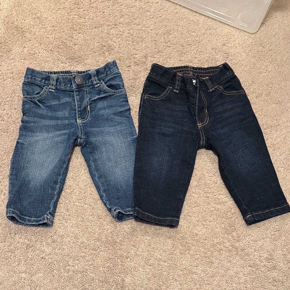 Kids Denim Jeans Set - Blue and Dark Blue